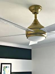 One drawback of this fan is that the motor is not reversible. Simply White Paint Girl S Bedroom Progress Home Depot Hanlon Ceiling Fan Gold Ceiling Fan Painting Ceiling Fans White Ceiling Fan