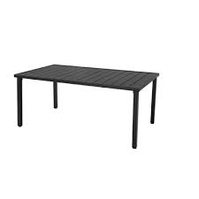 With the right patio furniture in place, your outdoor retreat can be every bit as comfortable and cozy as your indoor area. Hampton Bay High Garden Black Steel Rectangular Outdoor Patio Dining Table The Home Depot Canada