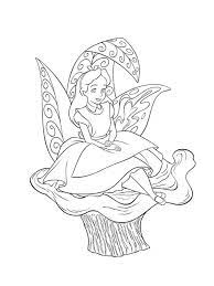 coloriage alice au pays des merveilles disney princesse pages de papillon imprimables gratuites