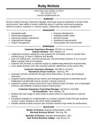 Customer Experience Manager Resume Examples Free To Try Today Myperfectresume