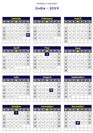 Indian Calendar 2019 With Festival Calendar Printables Holiday Calendar Holiday Calendar Printable