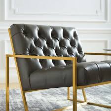 The leather swatch will also demonstrate the quality and feel of the leather. Bequest Antique Gold Stainless Steel Faux Leather Accent Chair Contemporary Modern Furniture Modway