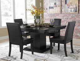 Black Finish Modern Dining Table W Optional Side Chairs Black Dining Room Sets Black Dining Room Table Dining Table Black