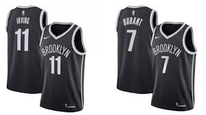 Kevin wayne durant ▪ twitter: Look Kevin Durant And Kyrie Irving Brooklyn Nets Jerseys Are Officially On Sale Cbssports Com