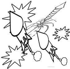Your kid might require extra assistance when coloring this. Printable Fireworks Coloring Pages For Kids