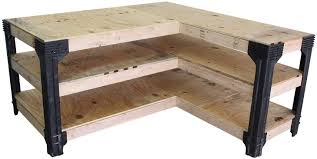The lazy susan features a central access which the shelves spin from. 2x4basics 90165onlmi Custom L Shaped Workbench Amazon Com