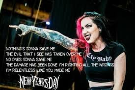 Relentless Like You Made Me New Years Day Band Ashley Costello New Year S Day