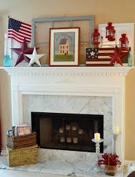 This little coastal looking 4th of july decoration was simple to make with a scrap of beadboard and some of those 3d paper straws and i love that it is different than anything else i've seen. 15 Fabulous Fourth Of July Mantels Flashback Friday The Kim Six Fix