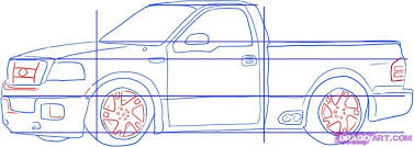 how to draw trucks ford lightning dragon ball super artwork guided drawing