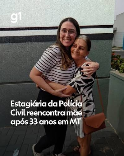 Reencontro - Um nome em carta era a &uacute;nica pista que Aline Katsch, de 33 anos, tinha da m&atilde;e biol&oacute;gica. Ela, que agora &eacute; estagi&aacute;ria da Pol&iacute;cia Civil, contou com a ajuda
