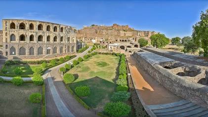 The Majestic Ramparts of Golconda Fort, AI generated