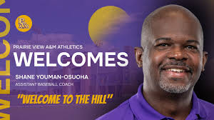 PVAMUBSB: 💜💛 WELCOME TO THE HILL! 💛💜 Help us welcome Coach Shane  Youman-Osuoha to the Prairie View A&M Baseball staff! ⚾️ A former Major  League pitcher and championship-winning LSU alum, Coach Youman-Osuoha