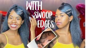Bomb Half Up Half Down Hairstyle Tutorial With Swoop Youtube Down Hairstyles Half Up Half Down Hair Hair Tutorial