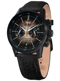 Vostok Europe Vk64 560c601 Gaz 14 Chronograph Men S Watch Black Brown