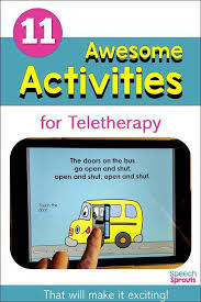 It's sometimes referred to as teletherapy or virtual care. 11 Awesome Activities That Will Make Speech Teletherapy Exciting Language Therapy Activities Preschool Speech Therapy Verbs Speech Therapy