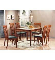 Our contemporary dining room sets offer stylish designs with clean lines. Zuari Kingston 6 Seater Dining Set With Glass Top Wooden Dining Set Dining Table Setting Dining Table