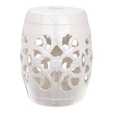 10 best garden stools of july 2021. Safavieh Imperial Vine 18 In Antique White Ceramic Garden Stool Acs4539a Rona