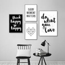 Do What You Love Positive Quotes Wall Art Nordic Style Black White Posters Nordicwallart Com Black And White Posters Wall Art Quotes Canvas Photo Wall
