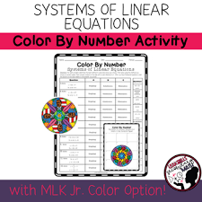 Color by number worksheets (215). Solving Systems By Substitution Color By Number Worksheets Teaching Resources Tpt