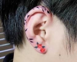 Image de Tatouage sur le lobe de l'oreille