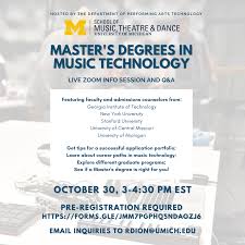 Designed for students with backgrounds in computer audio programming, audio or electrical engineering, or electroacoustic composition, the master of science in music technology offers students the chance to advance their experience and understanding of research and practice at the graduate level. Performing Arts Technology At The University Of Michigan Home Facebook