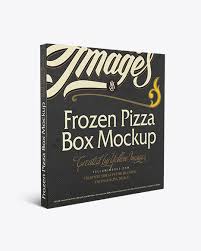 Frozen Pizza Box Mockup In Box Mockups On Yellow Images Object Mockups