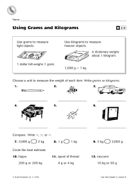 Using Grams And Kilograms Worksheet Math Instruction Math Measurement Learning Math