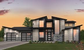 The new master suite also has a narrow porch that helps the addition blend with the style of the house and provides a connection to the rear yard. 2 Story Modern House Plan With A Main Floor Master Suite