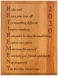 There are plenty of ways to keep this in mind while you browse for gifts for retirees. Thiswear Retirement Gifts Women Men Retirement 2020 Retired Poem Retirement Gift Ideas Coworker 7x9 Oak Wood Engraved Plaque Wood Lazada Singapore
