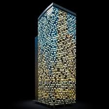 Illuminated Skyscraper 3d Model Skyscraper 3d Model Skyscraper Exterior Lighting Design