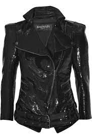 Discount Balmain Sequin Biker Jacket The Outnet Clothes Fashion Jackets