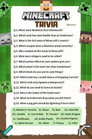 Jul 31, 2020 · but it can be really hard to find the right things to talk about,. 100 Minecraft Trivia Question Answer Meebily