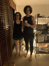 Any Other Lesbian Couples Out There With Hilarious Height Differences I M 5 10 And She S 5 3 Lesbianactually Lesbian Couple Lesbian Couple Height
