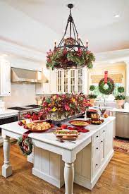 Our Favorite Christmas Kitchens Christmas Kitchen Decor Christmas Kitchen Buffet Decor