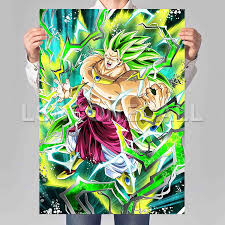 Dragon ball media franchise created by akira toriyama in 1984. Dragon Ball Z Broly Super Saiyan Poster Print Art Wall Decor Lsnconecall