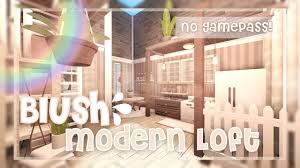 Hii :)so i tried to do a loft with the hallow mansard roof and i think it worked, idk. Blush Modern Loft No Gamepass 20k Speedbuild Tour Roblox Bloxburg Tapioca Youtube