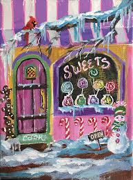 The Candy Shop Christmas Art Art For Kids Painting Lessons