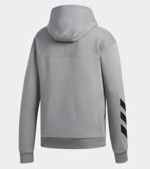 Details About Adidas Men Fleece Full Zip Hoody Jacket Training Gray Top Tee Jersey Du1675