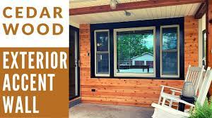 They painted, used cedar accents, provided lots of extra touches. Exterior Cedar Accent Wall Build Youtube