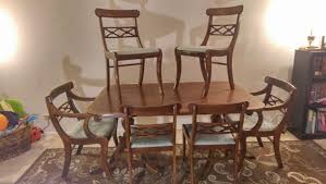 Tell City Mahogany Dining Set 6 Chairs And Table By Curatedcrap Chair Dining Set Dining