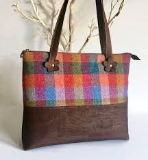 Irish Tweed Wool Bag Cork Bag Etsy Cork Bag Wool Bags Bags