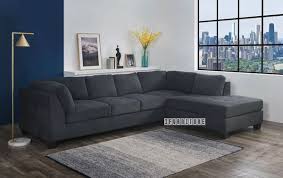 This living room furniture style offers versatile modular design, a plus if you enjoy rearranging your decor. Newton L Shape Sofa Dark Grey