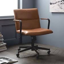 The helvetica chair brings a simple, streamlined style to workspaces. Cooper Mid Century Leather Swivel Office Chair In 2021 Mid Century Office Chair Home Office Chairs Swivel Office Chair