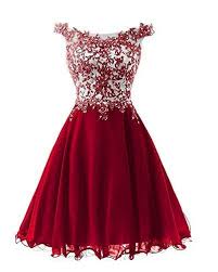 Wine Red Short Chiffon And Applique Lovely Party Dress Formal Dress 2018 Homecoming Dresses In 2020 Red Quinceanera Dresses Evening Dresses Homecoming Dresses