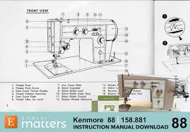 There were more sites, though. Kenmore 88 158 881 Zigzag Sewing Machine Instruction Manual Etsy