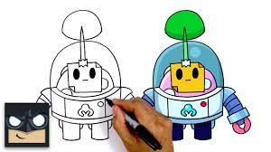 How To Draw Sprout Brawl Stars Youtube Drawings Star Character Drawing Tutorial