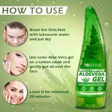 (iv) aloe vera and lemon juice hair conditioner: Positive Multipurpose Pure Aloe Vera Gel For Skin Hair Moisturise Soothes Hydrates 130 Ml Amazon In Beauty