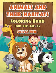 Desert flowering plants coloring page. Animals And Their Habitats Coloring Book For Kids Ages 3 5 Fun And Educational Coloring Pages With Animals For Preschool Children Amazon Co Uk Olivia Reid Books