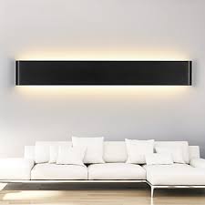 Led wall lights at 2modern. 24w Modern Led Wall Sconces Light Indoor Black White 72cm Lightingo Co Uk