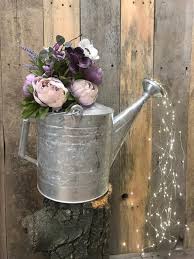 Lighted Watering Can With Fairy Lights Waterfall Watering Can Lightedwateringcan Gardendecor Waterf Outdoor Fairy Lights Watering Can Spring Porch Decor
